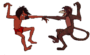 mowgli and monkey dancing