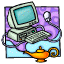 Picture of a Computer coming out of Aladdin's Magic Lamp. Link to Reader's Theatre website.