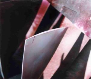 MS9001E( PG9171E) first stage compressor blade hairline crack - found during a Major Overhaul by Energy Innovation Ltd.