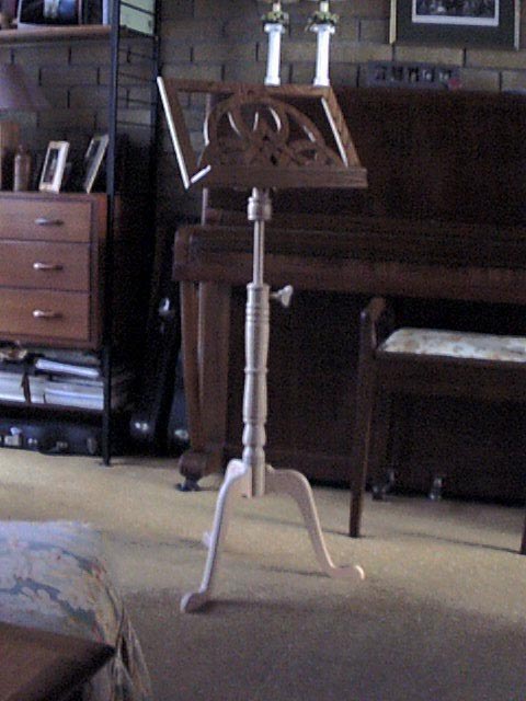 Music stand made from Irish and American oak