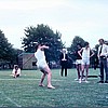 Sports Day Throwing Javelin-Colin Bell <br>Background -Prem Sharma, Dorian Hawkey, Ben Cheese, Micky Matthews, ano.)