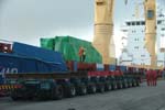 BBC Scotland discharging it's load onto heavylift transport