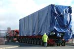 BBC Scotland discharging it's load onto heavylift transport
