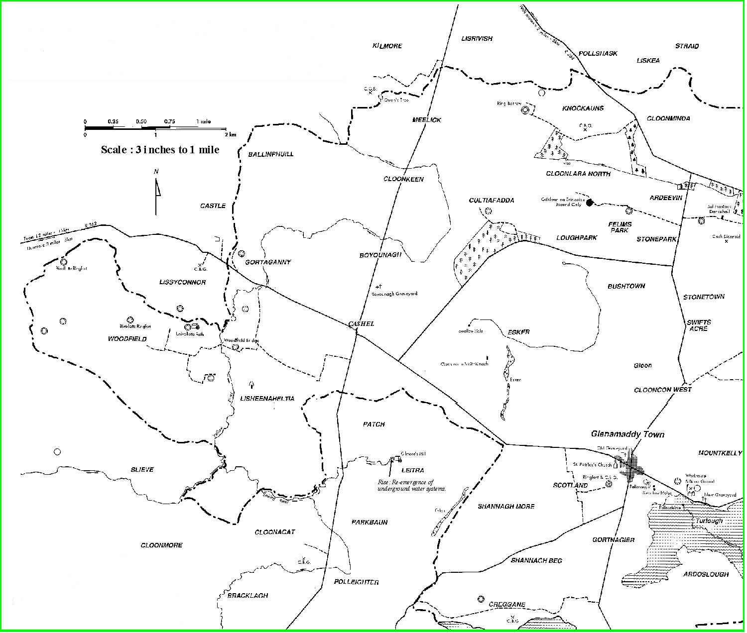 Glenamaddy Ordnance Survey Maps - North West [174KB]