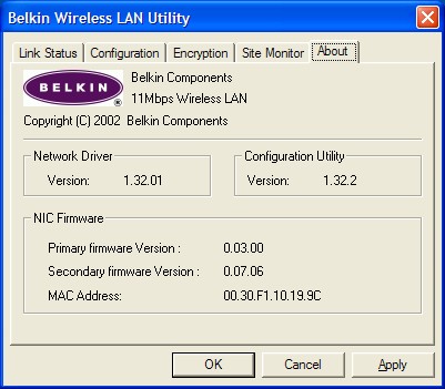 Belkin Wireless LAN Utility