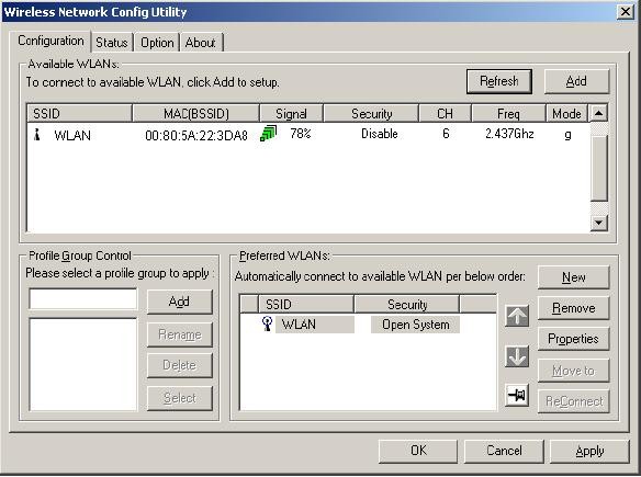 windows 10 configuration wireless network utility