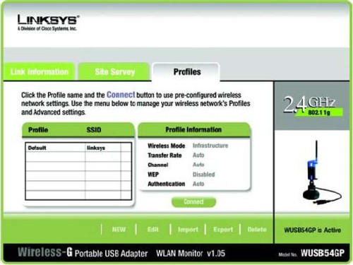 Linksys WLAN Monitor