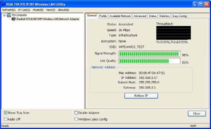 realtek 11n usb wireless lan utility has not associated