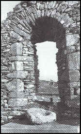 By the east window of the ruined Medevial church