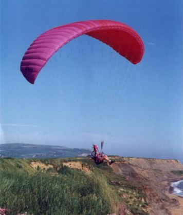 Photo of a paraglider 