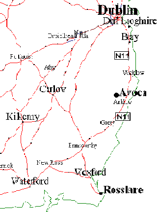 Map of Wicklow