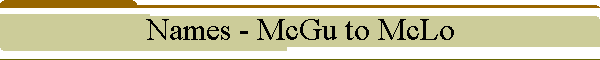 Names - McGu to McLo