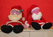 Picture of knitted Santa Claus figures
