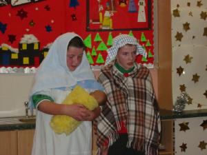 School play picture - Mary and Joseph
