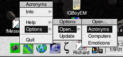 Acronyms Menu