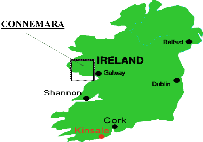 Click for a more detailed map of Connemara ,Moyard
 and Clifden