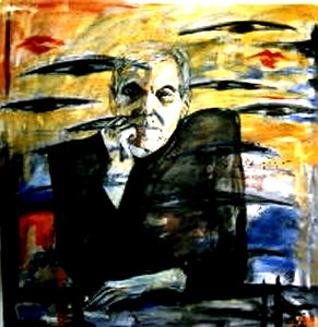 Homage a Bo Nilsson - Echi Aaberg - Working with aquarelles, acrylics, oilcolors, charcoals, crayons, temperas, graphics, photos, collages and designs.