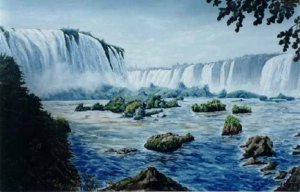 "Cataratas do Iguaçu"  - Aluízio Siqueira é artista plástico e vitralista