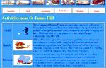Activities page