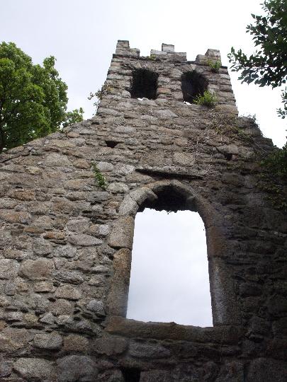 View of Belfry and window in west wall St Begnet's church Dalkey 