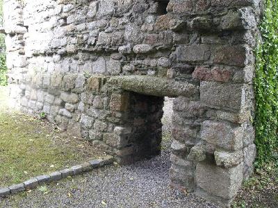 Entrance in west wall of nave St Begnet's church Dalkey