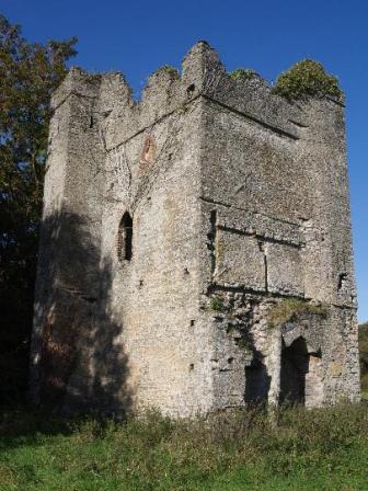 View of South side of Lanestown Castle - Note projecting tower