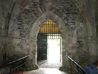 View of Chapter house entrance from interior - Mellifont Abbey.