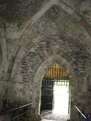View of Chapter house entrance from interior - Mellifont Abbey.