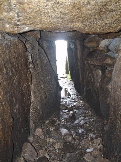 View of entrance passage from burial chamber