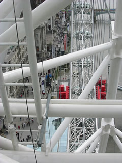 going up in london eye, england