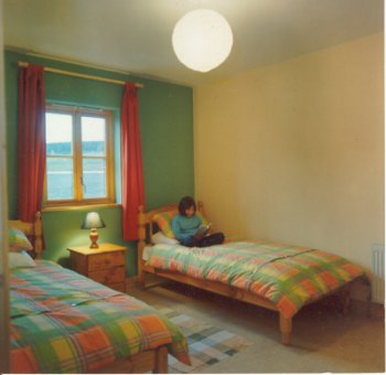 The large twin bedroom.