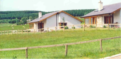view of both cottages from the entrance