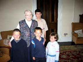 Grandnieces and nephews came to join in the celebation.
