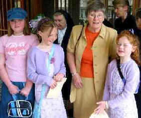 Sister Kathleen McGrath with Sister Cathrine's grandnieces.