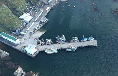 Burtonport Harbour from the air