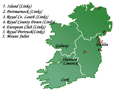 Ireland Map Sample 7 Day Tour