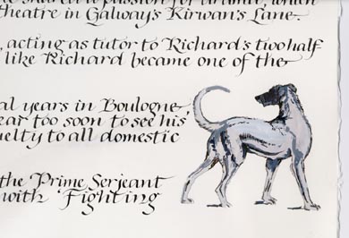 Detail from Richard Martin calligraphy piece