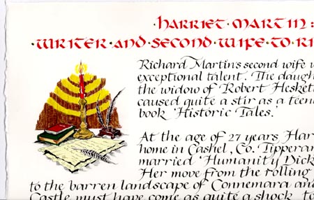 Harriet Martin calligraphy piece