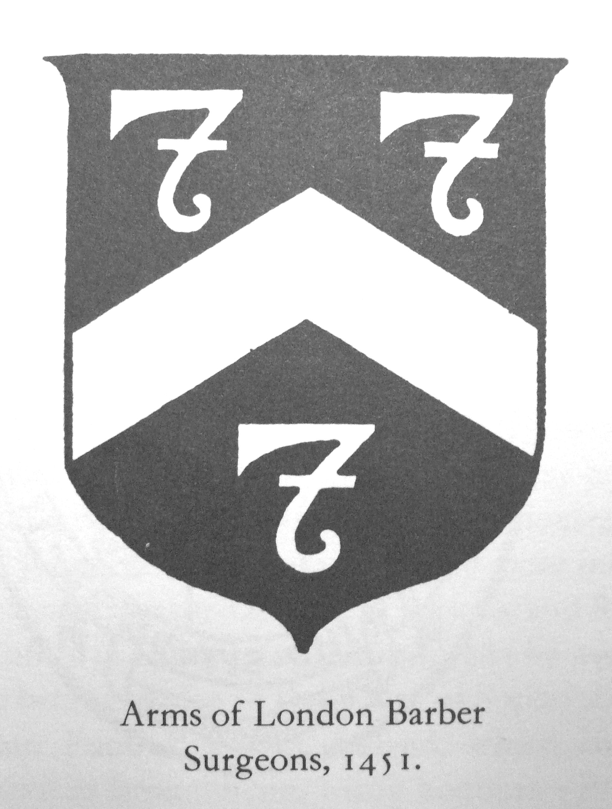 Arms of the Guild of London Barber Surgeons, 1451
