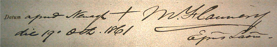 signature dated 19th October 1861