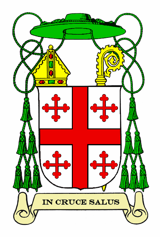 1858 coat of arms (tinctured achievement based on stationery filed in diocesan archives)