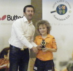 James Kelly receiving his 2011 Irish National title