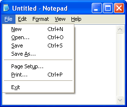 notepad what is the keyboard shortcut for paste