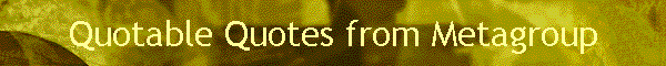Quotable Quotes from Metagroup