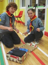 Girls Working on the Boxes