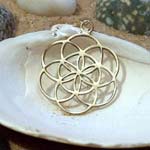 Seed of life pendant - gold