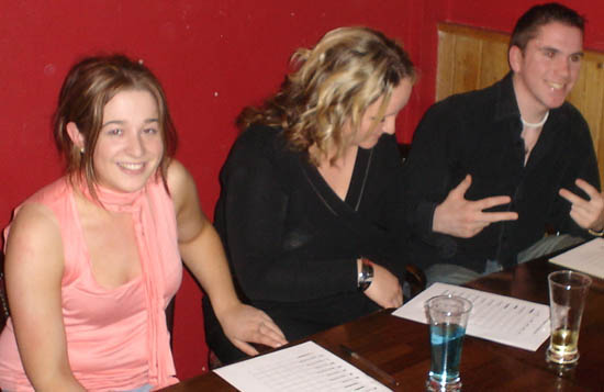Our Judges on the night Audrey, Trisha & James