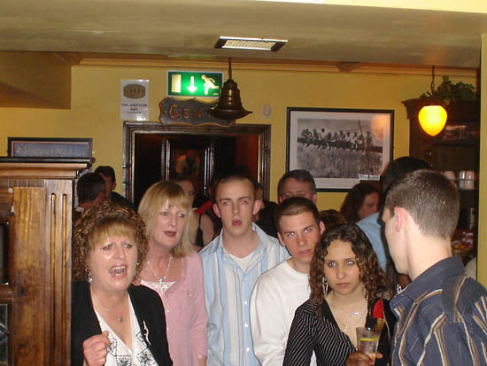 Some of the singing supporters