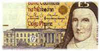 Cathrine imortalized on the Irish Five Pound Note