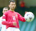 Ryan Giggs playing for Wales
